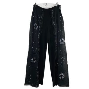 Joseph Ribkoff Black Sequin Overlay Pants
